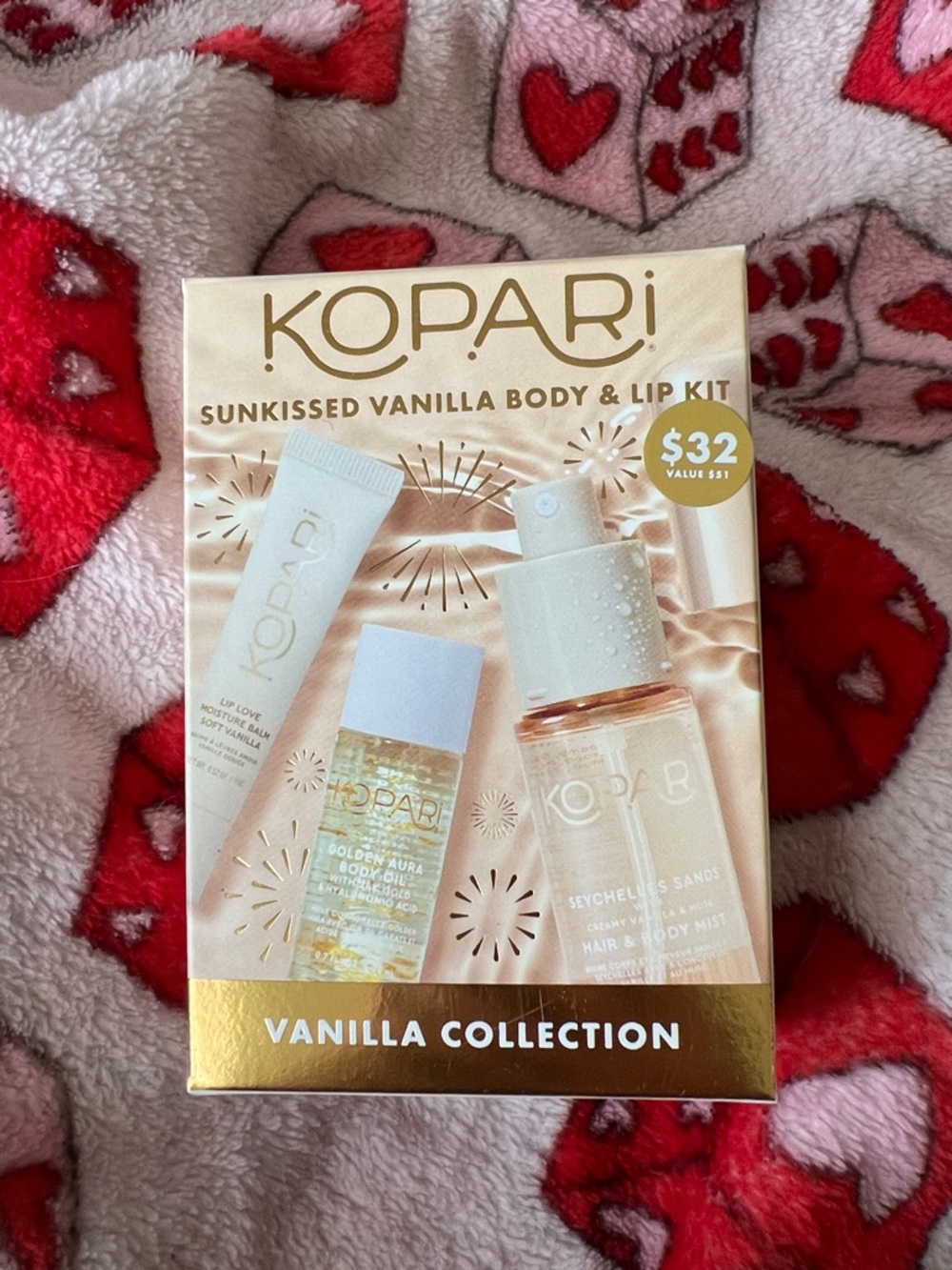 Kopari Vanilla Collection Body & Lip Kit - Beige, Gold